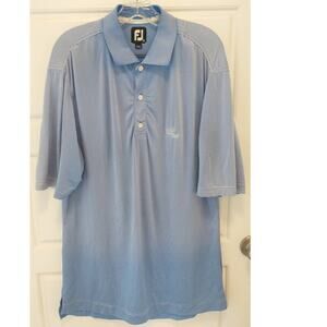 FootJoy Golf Polo. Men's Medium. Blue/White Stripe.